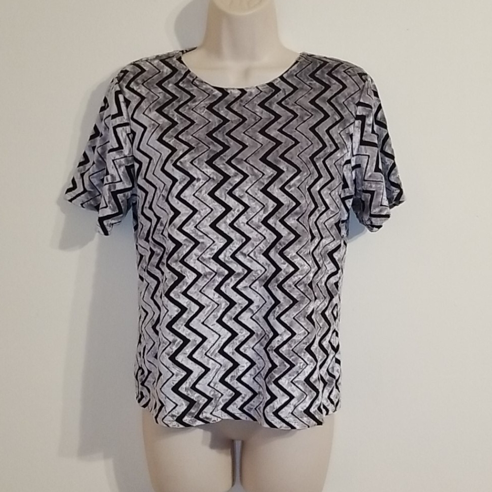 Jaipur gray and black size medium blouse